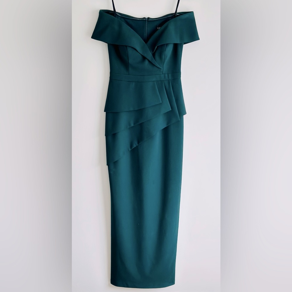 Dark green formal dress